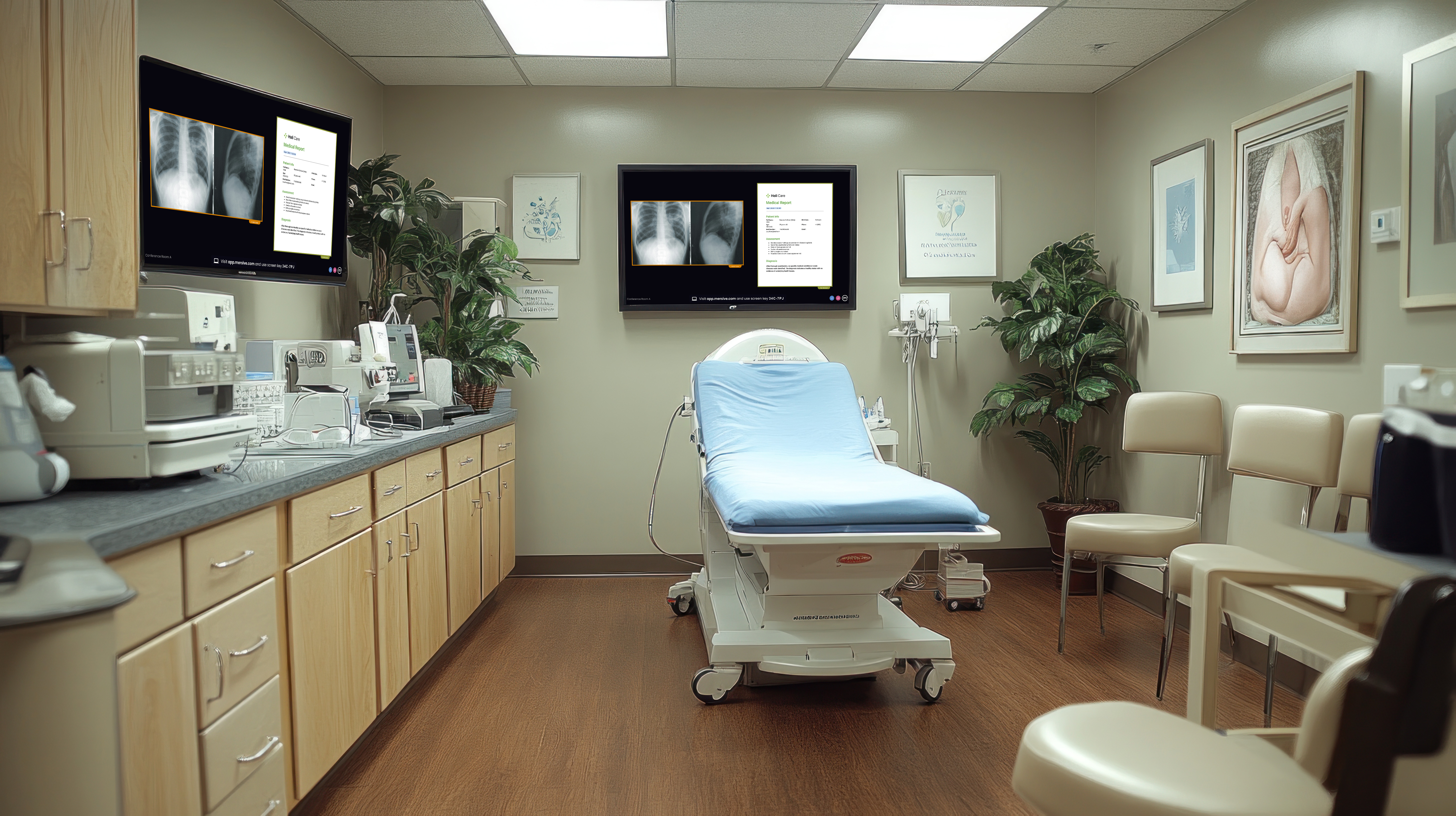 Mersive Collaboration Suite in a healthcare exam room